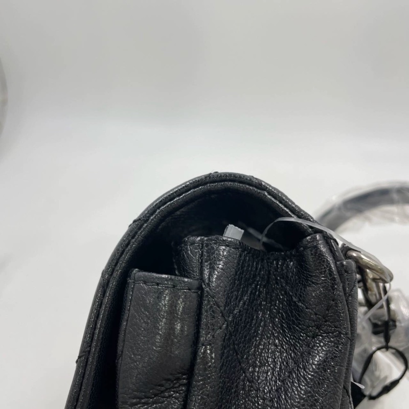 Chanel Cf20黑銀鎖頭雙鏈條口蓋包 #秀款 #荔枝牛皮 #絕版收藏款-53