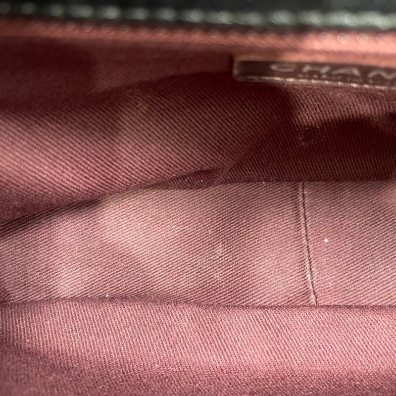 Chanel Cf20黑銀鎖頭雙鏈條口蓋包 #秀款 #荔枝牛皮 #絕版收藏款-58