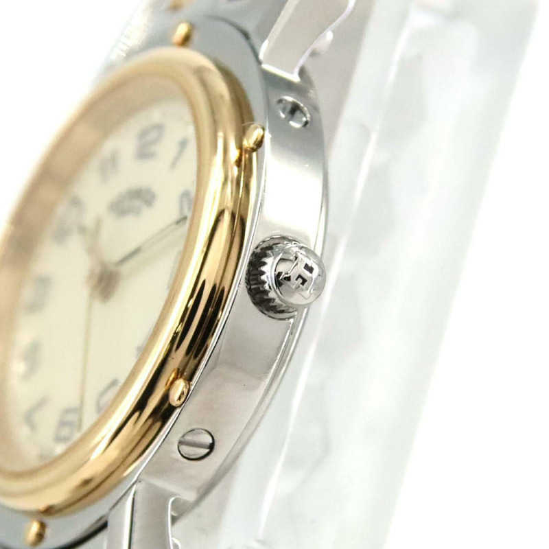 愛馬仕 Clipper Nacle 雙色 CL4.220 SSxGP 石英錶-4