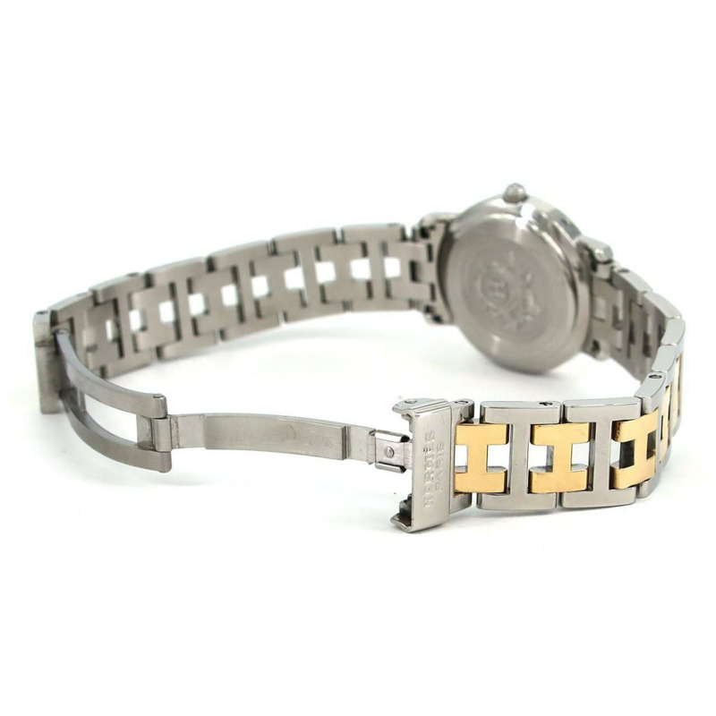 愛馬仕 Clipper Nacle 雙色 CL4.220 SSxGP 石英錶-6