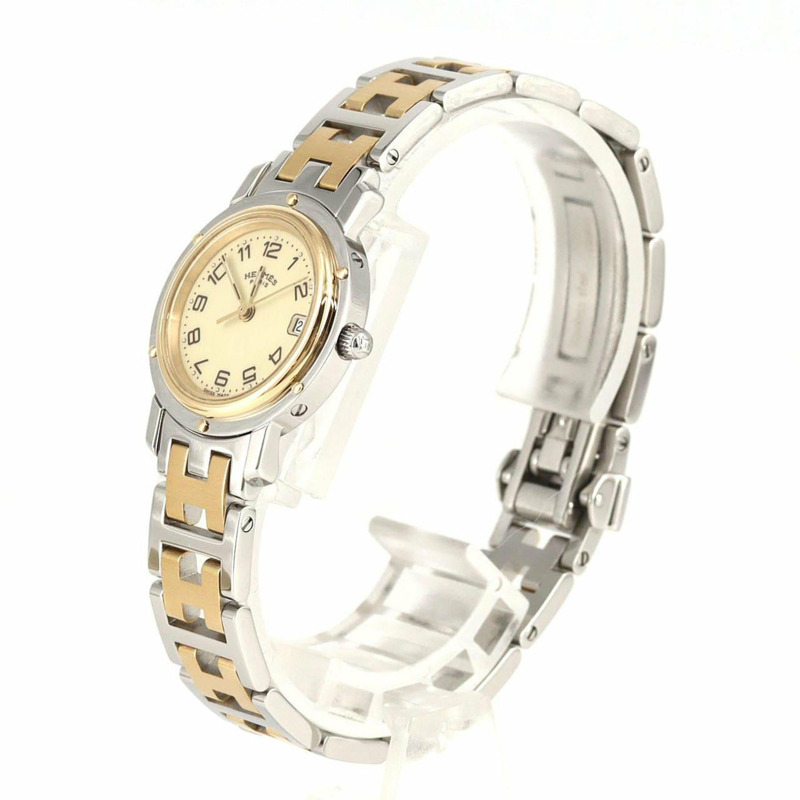 愛馬仕 Clipper 雙色 CL4.220 SSxGP 石英錶-1