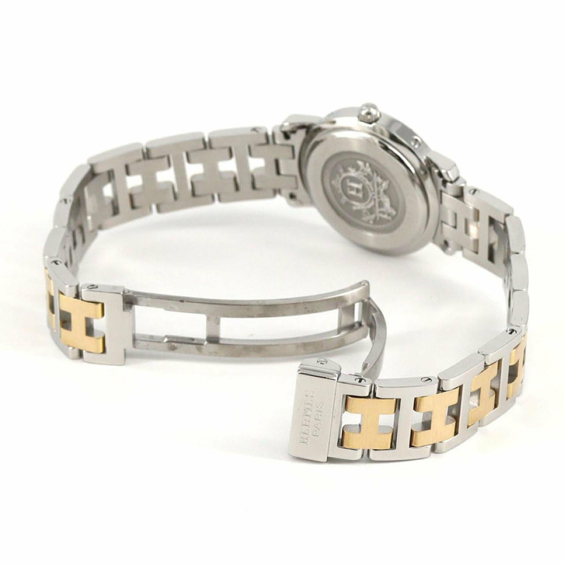 愛馬仕 Clipper 雙色 CL4.220 SSxGP 石英錶-6