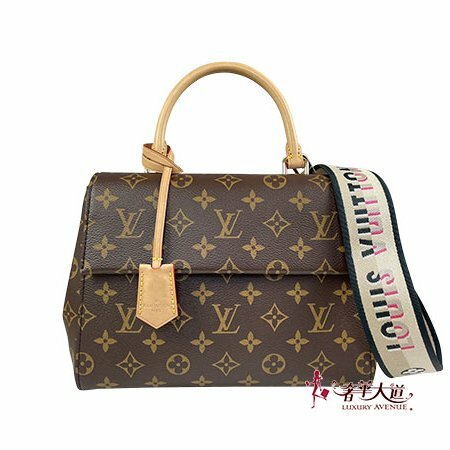 *奢華大道國際精品＊【L3310】LV 原花 CLUNY 寬版背帶手提/斜背二用包(BB) M46372