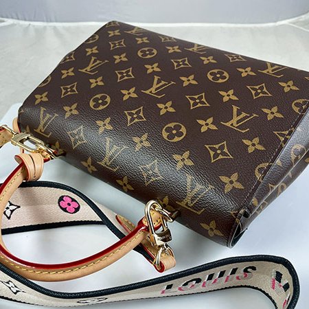 *奢華大道國際精品*【L3310】LV 原花 CLUNY 寬版背帶手提/斜背二用包(BB) M46372-3