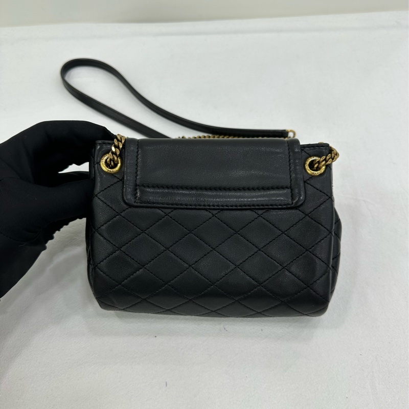 YSL/聖羅蘭 Nolita Mini 蘿莉塔 黑金 鏈條包-4