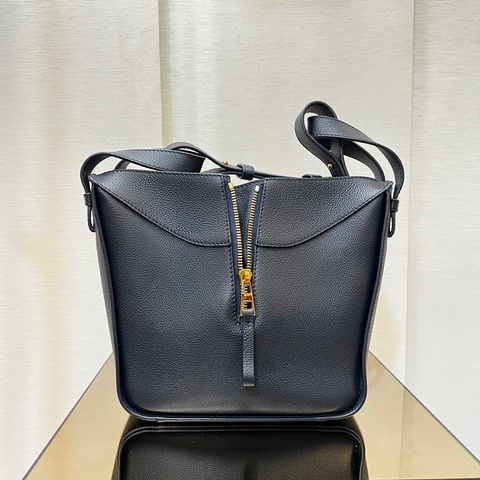 Loewe 深藍牛皮金釦 Hammock小號吊床手提肩斜背包
