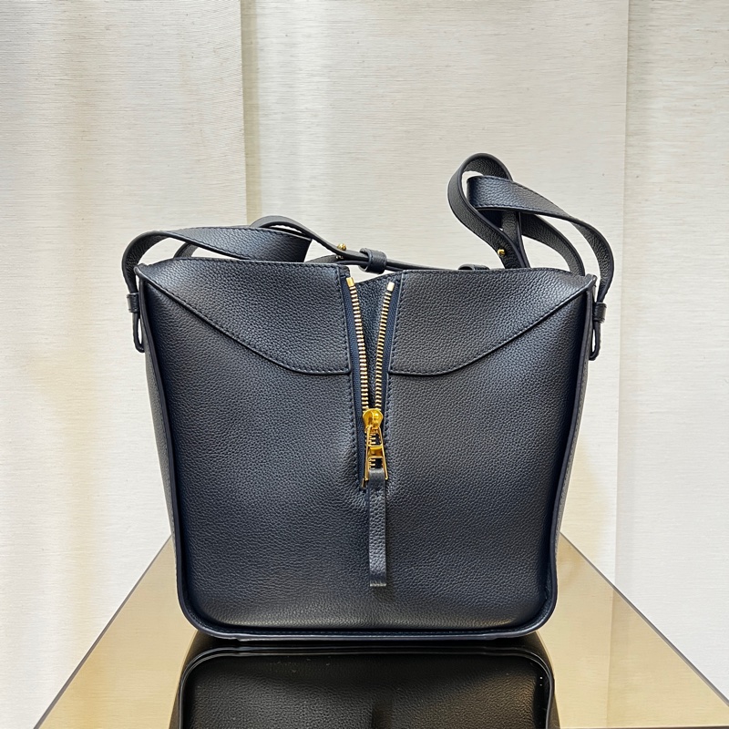 Loewe 深藍牛皮金釦 Hammock小號吊床手提肩斜背包-0