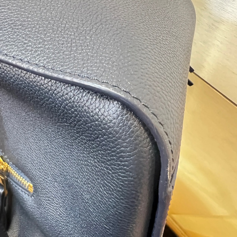 Loewe 深藍牛皮金釦 Hammock小號吊床手提肩斜背包-6