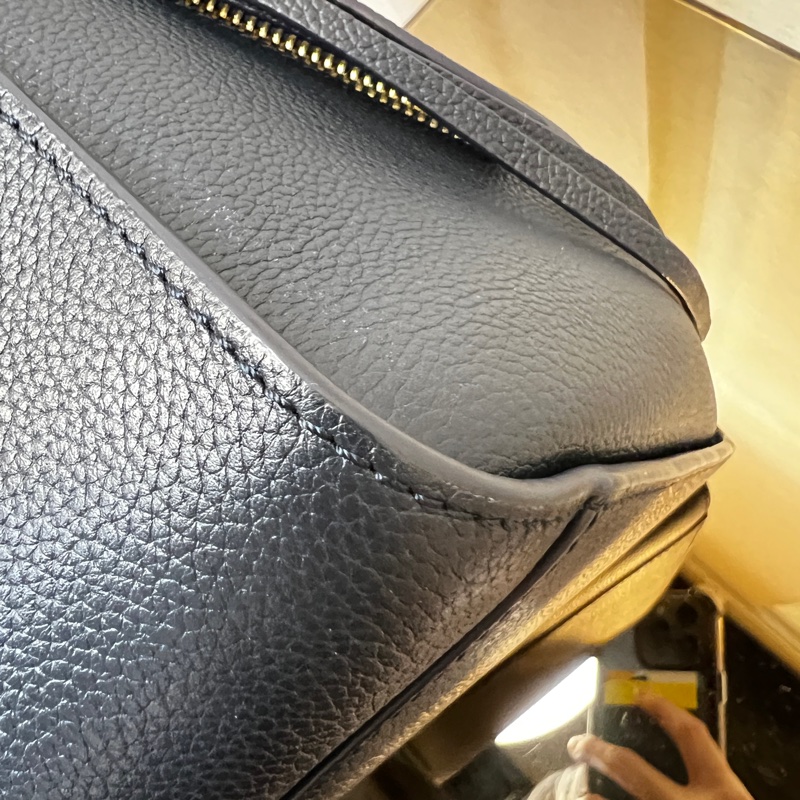 Loewe 深藍牛皮金釦 Hammock小號吊床手提肩斜背包-7