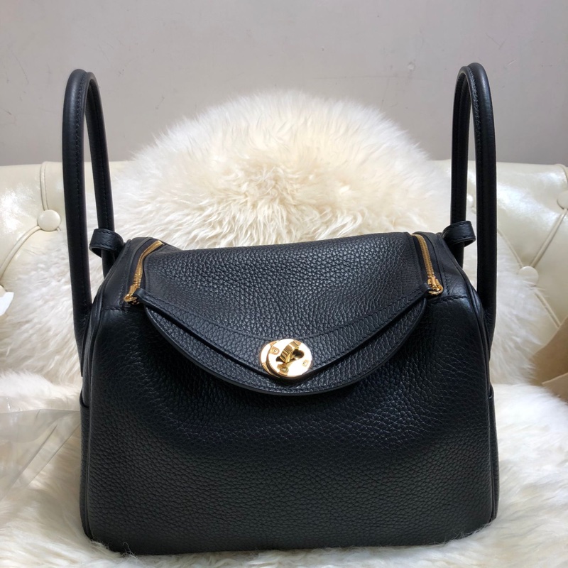 Hermès 26 Lindy 黑金W Stamp-0