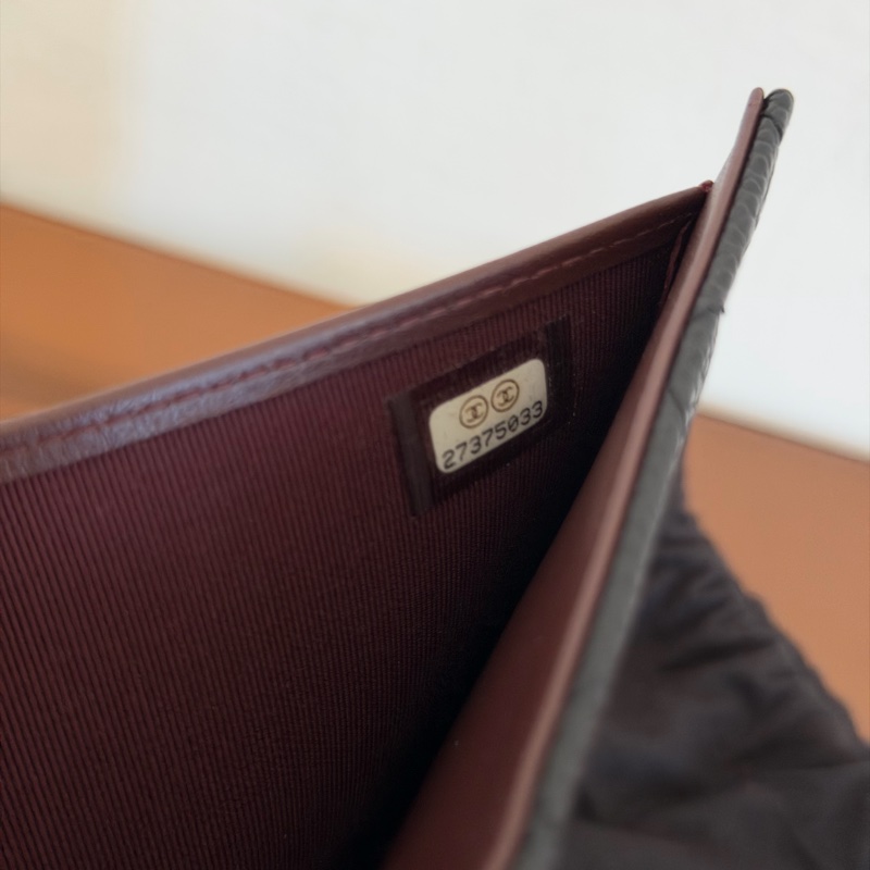 #極新 Chanel荔枝金釦三折短夾-9