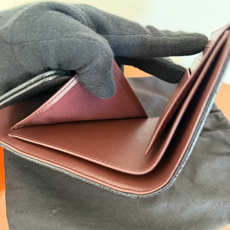 #極新 Chanel荔枝金釦三折短夾-11