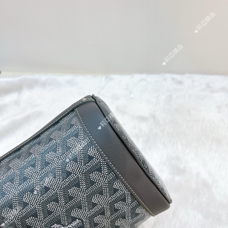 莉亞精品♡ Goyard mini 水桶 灰 九新美包-5