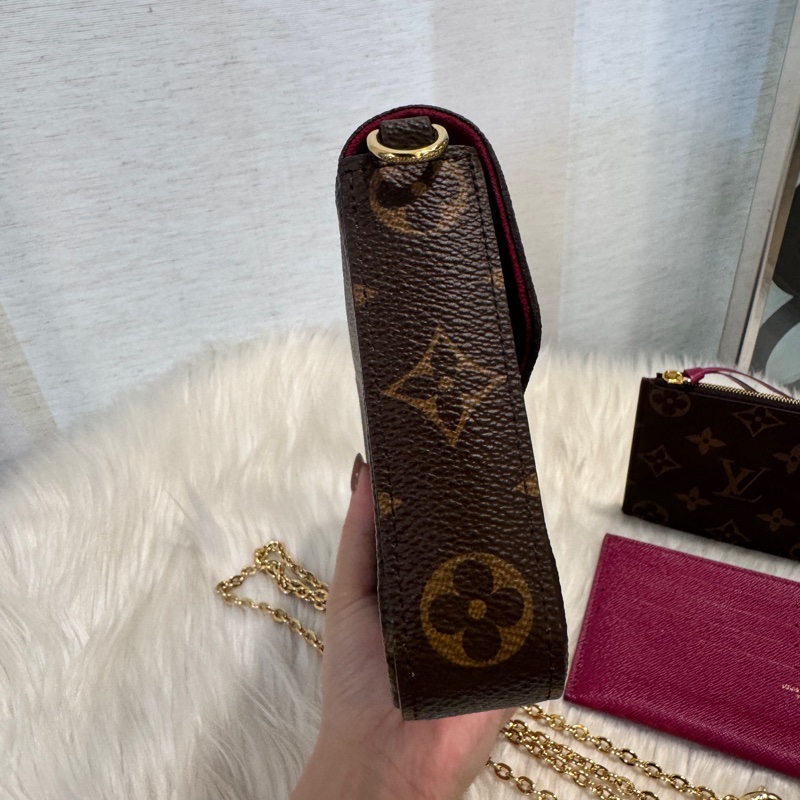 LV 老花三合一鏈包 晶片款-3