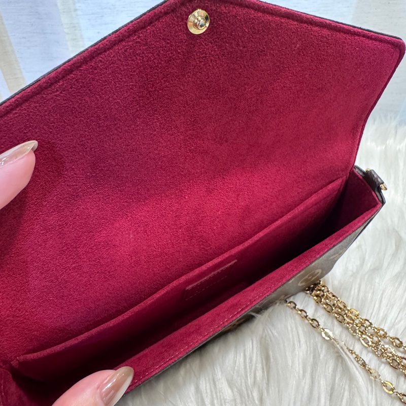 LV 老花三合一鏈包 晶片款-7