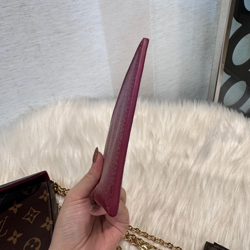 LV 老花三合一鏈包 晶片款-18