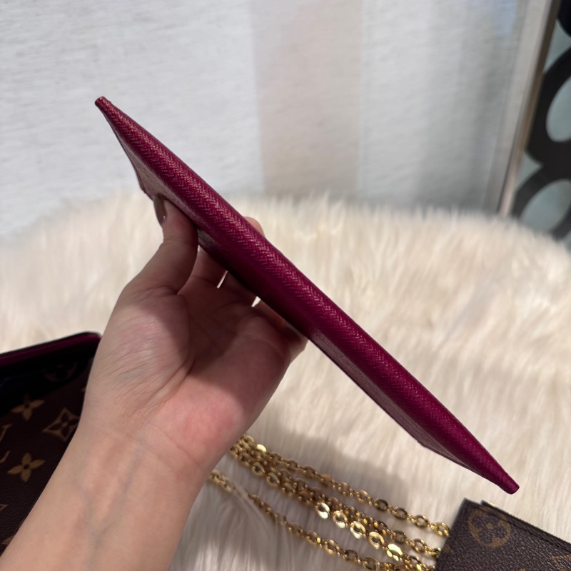 LV 老花三合一鏈包 晶片款-20