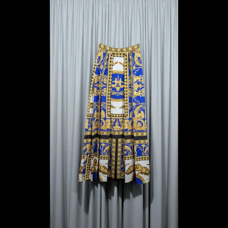 莉亞精品♡VERSACE 印花長裙 尺碼40 近新美品-0