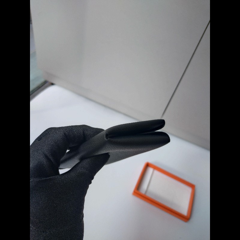 Hermes 黑皮雙層小夾 Calvi Duo-8