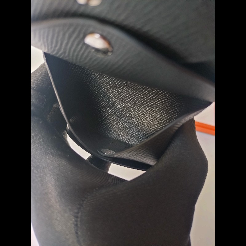 Hermes 黑皮雙層小夾 Calvi Duo-14