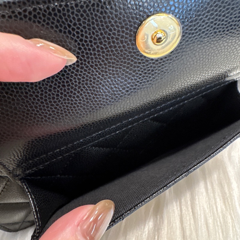 Chanel 黑金荔枝皮WOC 新款 晶片款-7