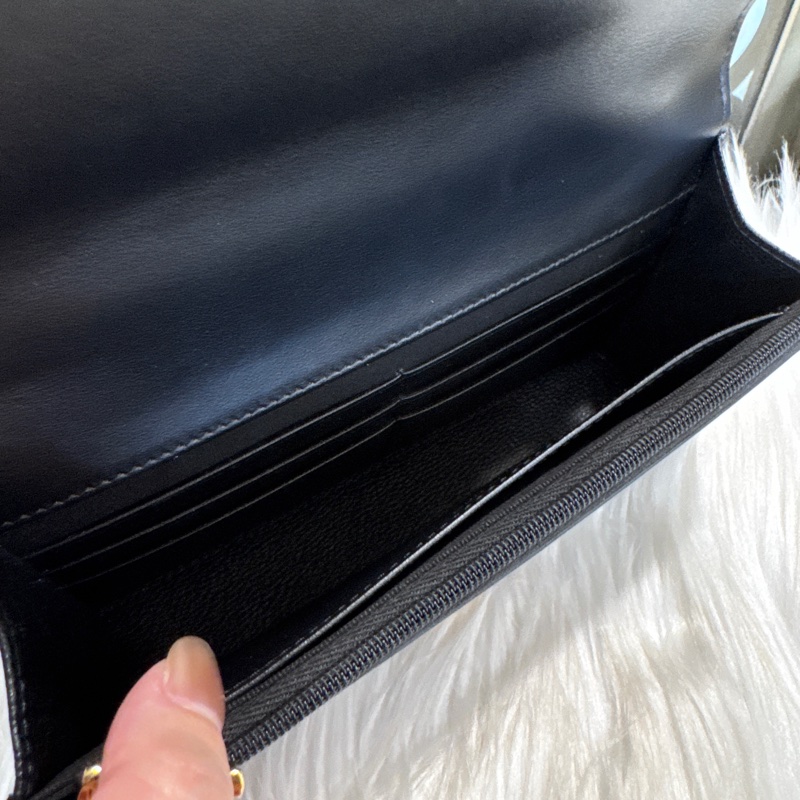 Chanel 黑金荔枝皮WOC 新款 晶片款-9