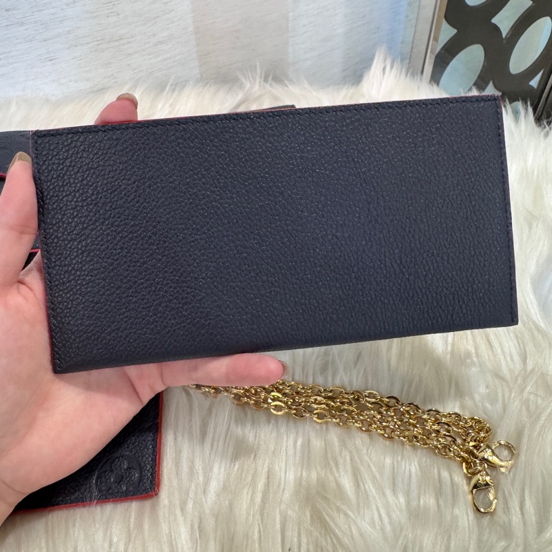 LV 海軍藍牛皮三合一鏈包 晶片款 近全新-16