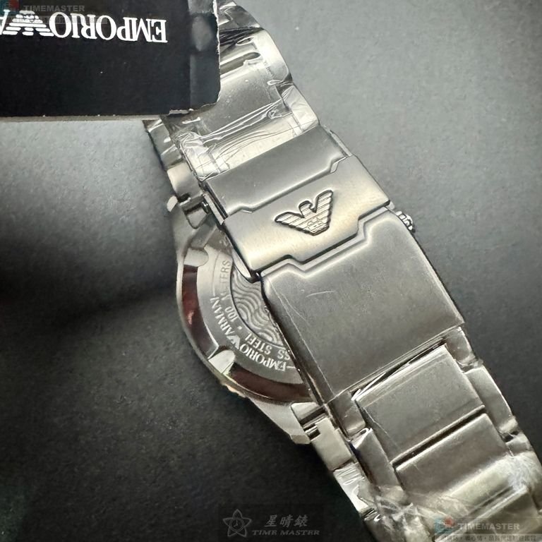 ARMANI手錶,編號AR00081,42mm銀錶殼,銀色錶帶款-4