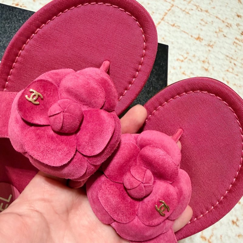 香奈兒CHANEL山茶花拖鞋涼鞋~出清-4