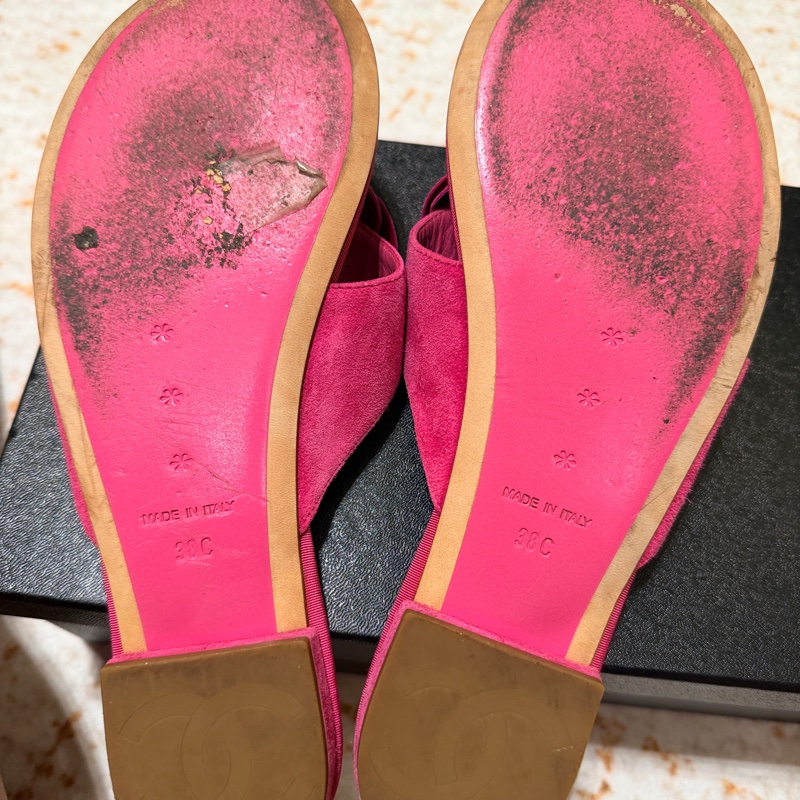 香奈兒CHANEL山茶花拖鞋涼鞋~出清-6