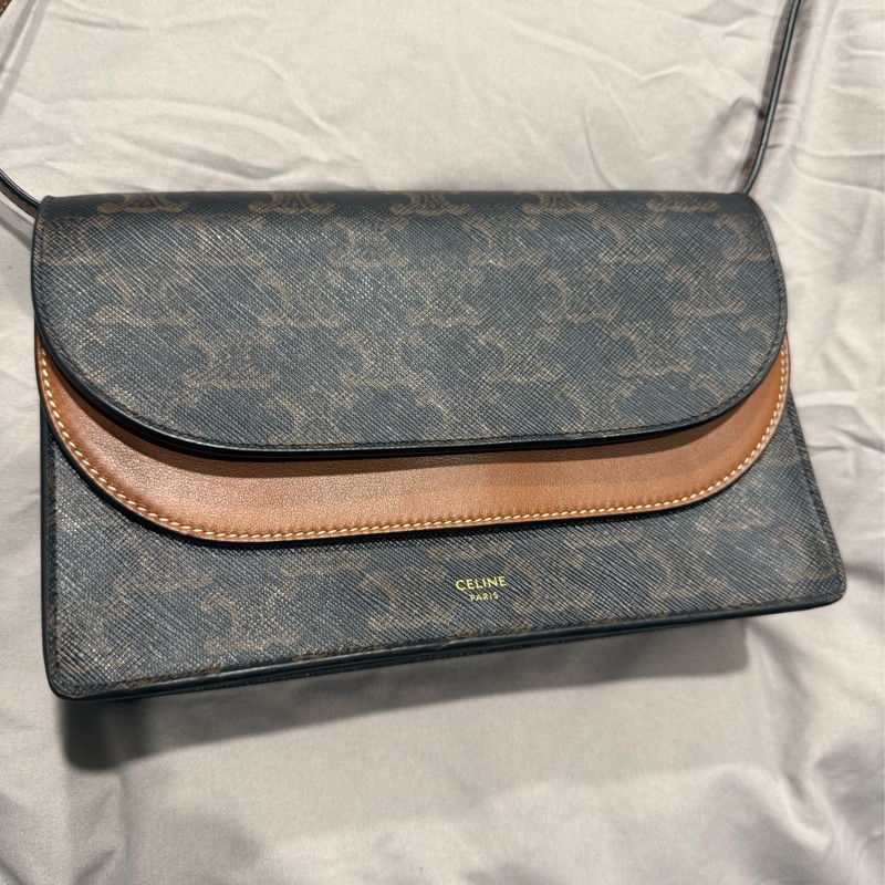 CELINE經典TRIOMPHE 老花雙層 WOC-0