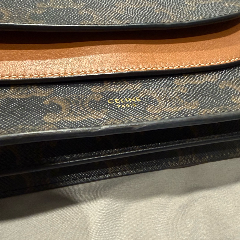 CELINE經典TRIOMPHE 老花雙層 WOC-2