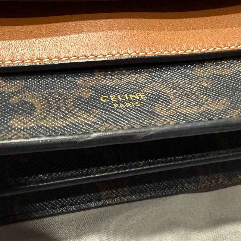 CELINE經典TRIOMPHE 老花雙層 WOC-12