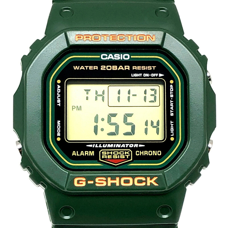 G-SHOCK 卡西歐手錶 DW-5600RB-3 復刻版 綠色速度初始配色復刻版 DW-5600B-3 型號於 2021 年 10 月發布-0