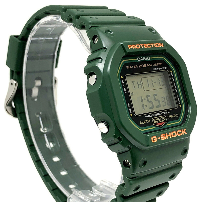G-SHOCK 卡西歐手錶 DW-5600RB-3 復刻版 綠色速度初始配色復刻版 DW-5600B-3 型號於 2021 年 10 月發布-1