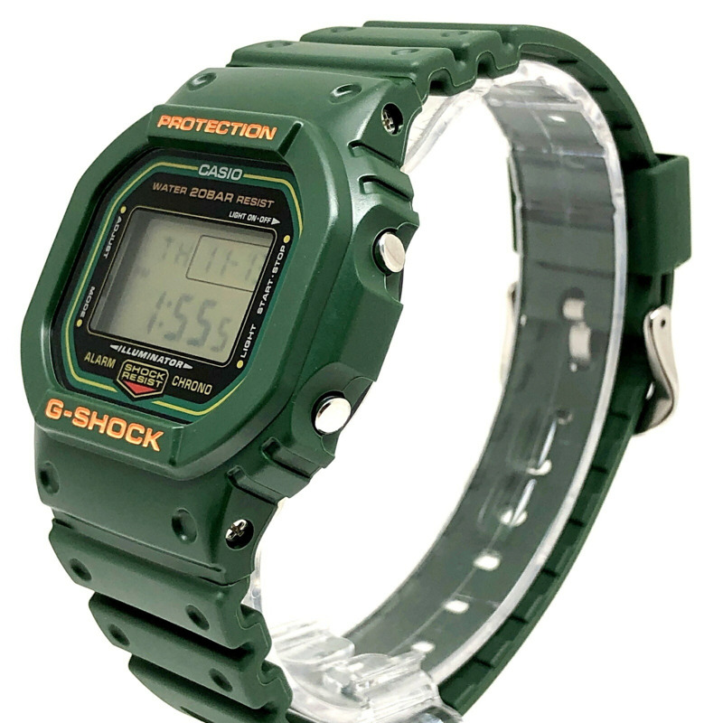 G-SHOCK 卡西歐手錶 DW-5600RB-3 復刻版 綠色速度初始配色復刻版 DW-5600B-3 型號於 2021 年 10 月發布-2
