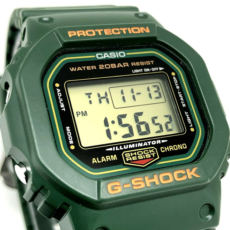 G-SHOCK 卡西歐手錶 DW-5600RB-3 復刻版 綠色速度初始配色復刻版 DW-5600B-3 型號於 2021 年 10 月發布-3