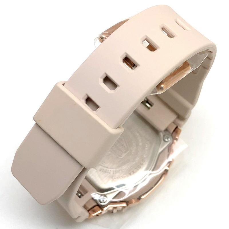 卡西歐 G-SHOCK 手錶 GM-S2100PG-4A 金屬錶殼 中型緊湊型 橡木八角形錶殼 雙 LED 照明 粉金 IP 錶盤 指針/數位雙顯 2023 年 8 月發布-6