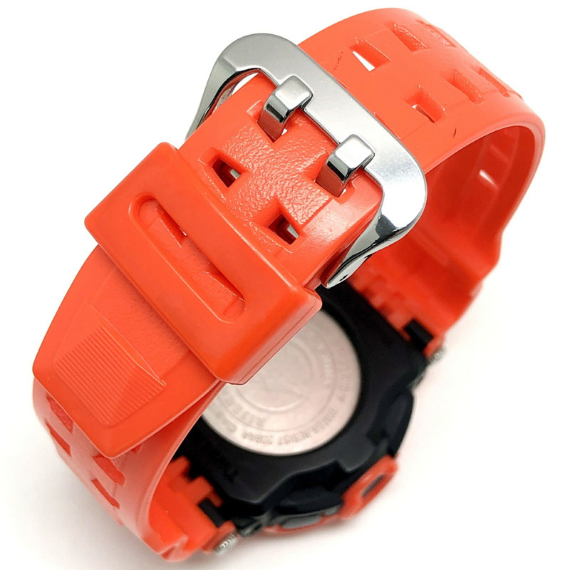 卡西歐 G-SHOCK GW-9200RJ-4 RISEMAN 男士救援橙色腕錶，配備 Riseman 電波太陽能雙感測器，可測量海拔、氣壓和溫度，於 2008 年 9 月發布。-6