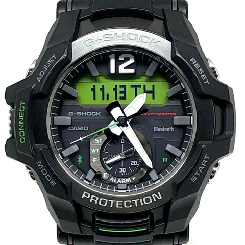 Casio G-SHOCK GR-B100-1A3 GRAVITYMASTER 強韌太陽能藍牙手機連接雙 LED 背光指針航空飛行員腕錶，2018 年 7 月發布