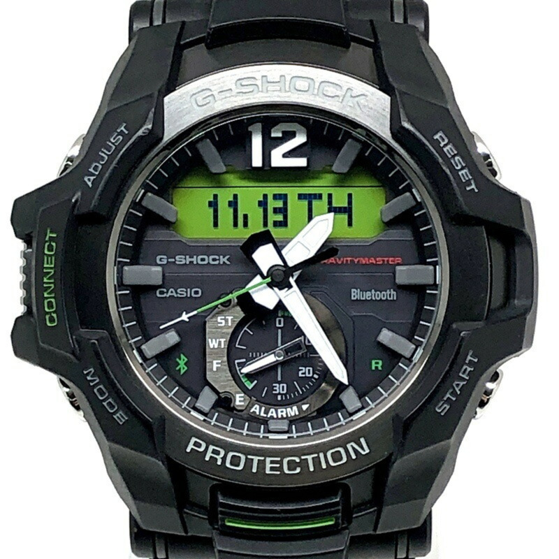 Casio G-SHOCK GR-B100-1A3 GRAVITYMASTER 強韌太陽能藍牙手機連接雙 LED 背光指針航空飛行員腕錶，2018 年 7 月發布-0