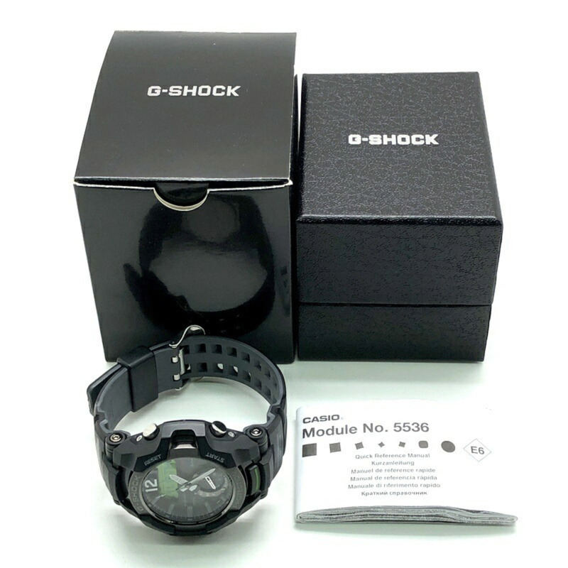 Casio G-SHOCK GR-B100-1A3 GRAVITYMASTER 強韌太陽能藍牙手機連接雙 LED 背光指針航空飛行員腕錶，2018 年 7 月發布-9