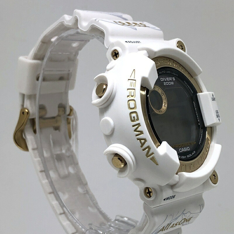 卡西歐 G-SHOCK GW-8201K-7 FROGMAN Irukuji 2024 聯名款 30 週年紀念版,太陽能動力,LED 背光,藍鯨白金配色,六月發售-1
