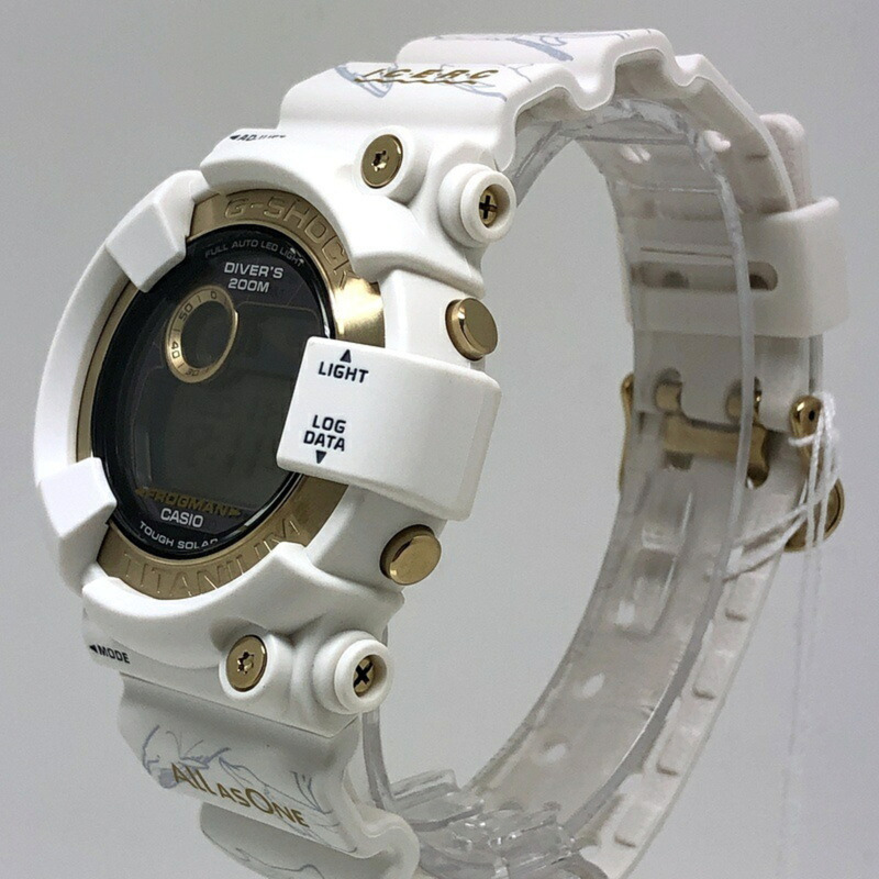 卡西歐 G-SHOCK GW-8201K-7 FROGMAN Irukuji 2024 聯名款 30 週年紀念版,太陽能動力,LED 背光,藍鯨白金配色,六月發售-2