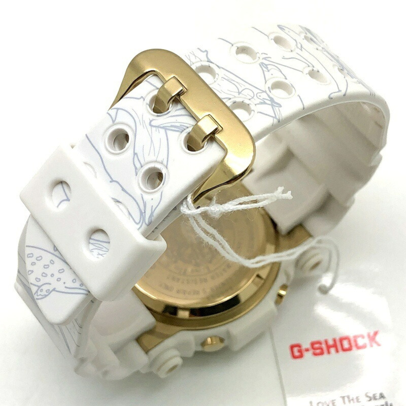 卡西歐 G-SHOCK GW-8201K-7 FROGMAN Irukuji 2024 聯名款 30 週年紀念版,太陽能動力,LED 背光,藍鯨白金配色,六月發售-6