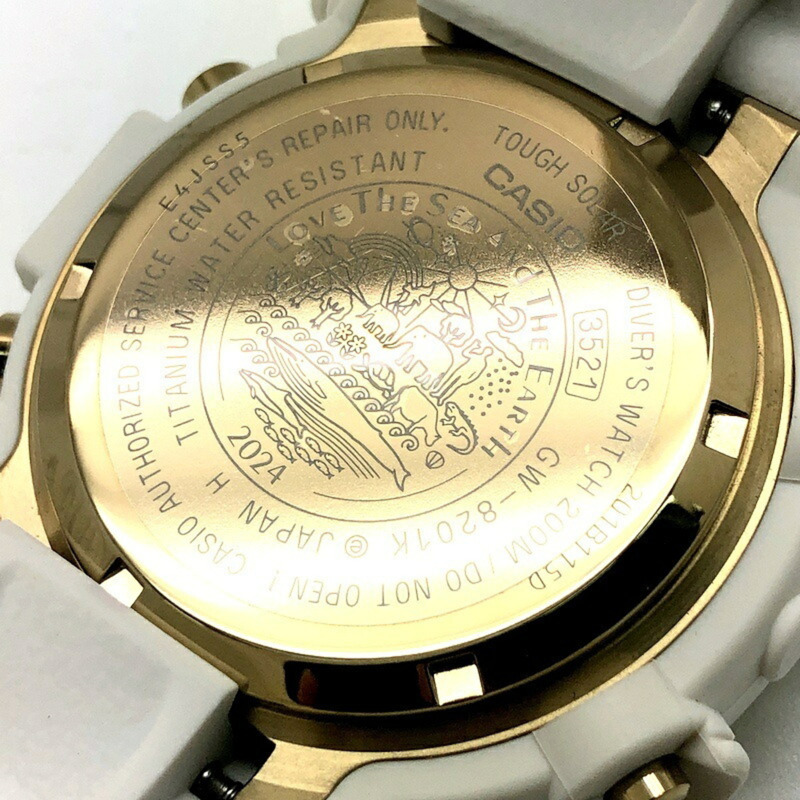 卡西歐 G-SHOCK GW-8201K-7 FROGMAN Irukuji 2024 聯名款 30 週年紀念版,太陽能動力,LED 背光,藍鯨白金配色,六月發售-7