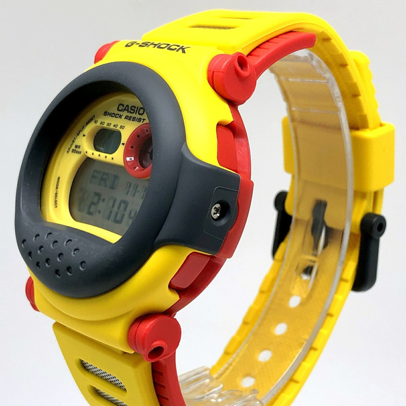 卡西歐 G-SHOCK 手錶 G-001-9 復刻版 Jason Capsule Tough Nexax 黃灰色 DW-001J-9 復刻型號於 2010 年 9 月發布-2