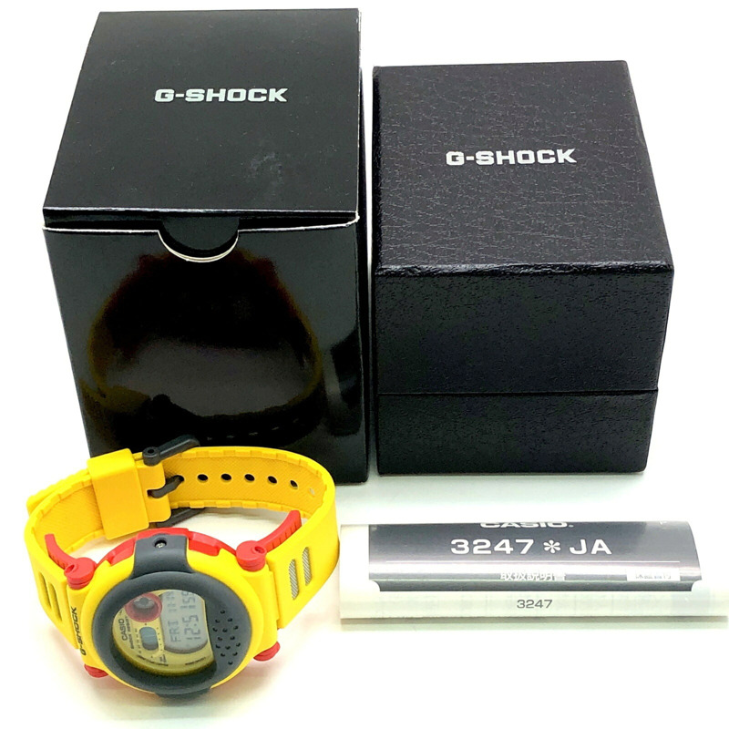 卡西歐 G-SHOCK 手錶 G-001-9 復刻版 Jason Capsule Tough Nexax 黃灰色 DW-001J-9 復刻型號於 2010 年 9 月發布-9
