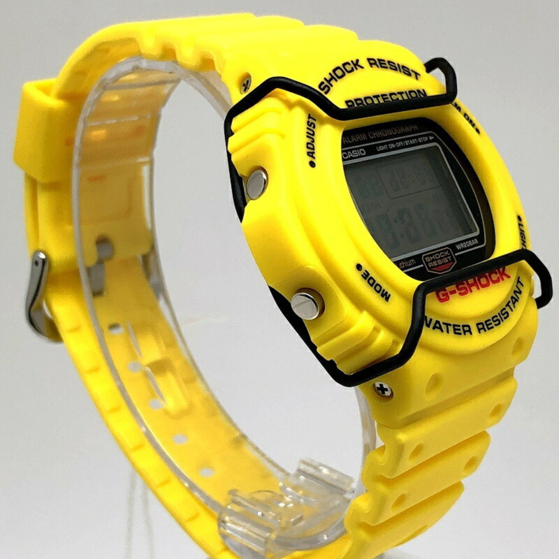 卡西歐 G-SHOCK 手錶 DW-5700Y-9 復刻版 黃色錶帶 鏡面旋入式後蓋 EL 背光 2001 年 9 月發布-1