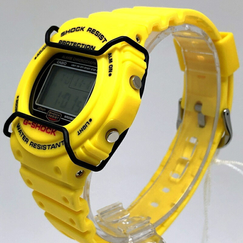 卡西歐 G-SHOCK 手錶 DW-5700Y-9 復刻版 黃色錶帶 鏡面旋入式後蓋 EL 背光 2001 年 9 月發布-2